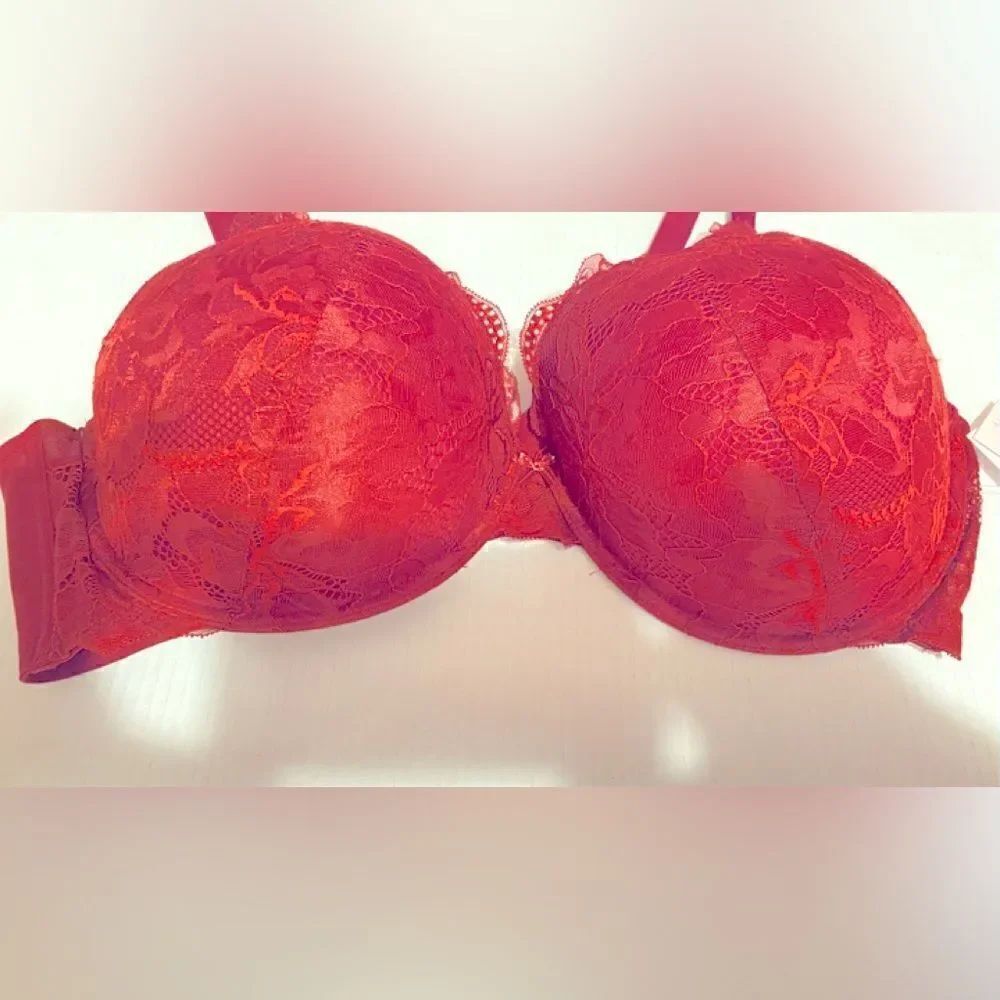 🛍️Auden Lightly Tired Balconette Coverage Underwire Bra Lace Accent Size…
